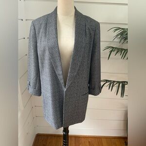 Anne Klein Black Plaid Blazer Size XL